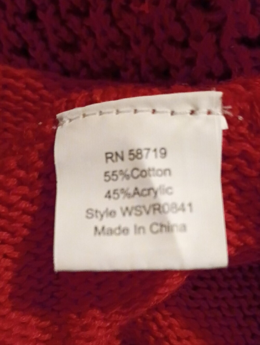 Notations Red Open-Front Knit Cardigan - Picture 5 of 5